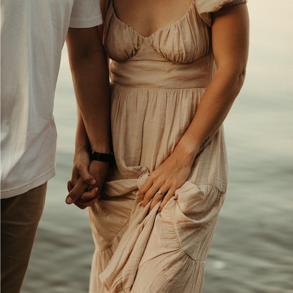 Showpo Cream Backless Dress